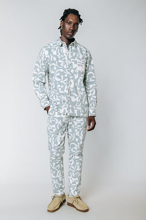 PARKER SWIRL SHIRT GREY BLUE 1