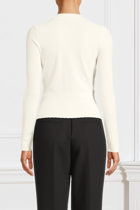 ORIONE STITCHED CARD PALE CARDIGAN PEARL 2