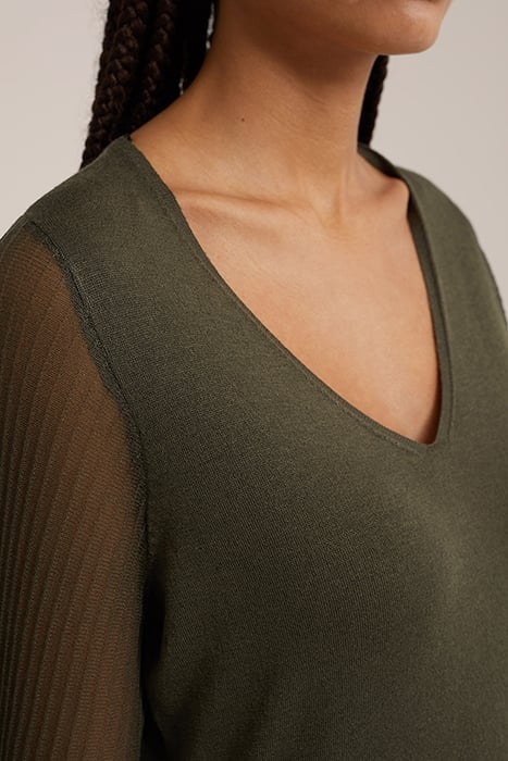 KNITTED PULLOVER KHAKI 5