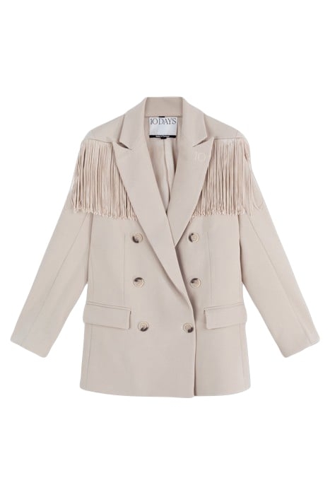 CREPE BLAZER FRINGE LIGHT SAFARI 3