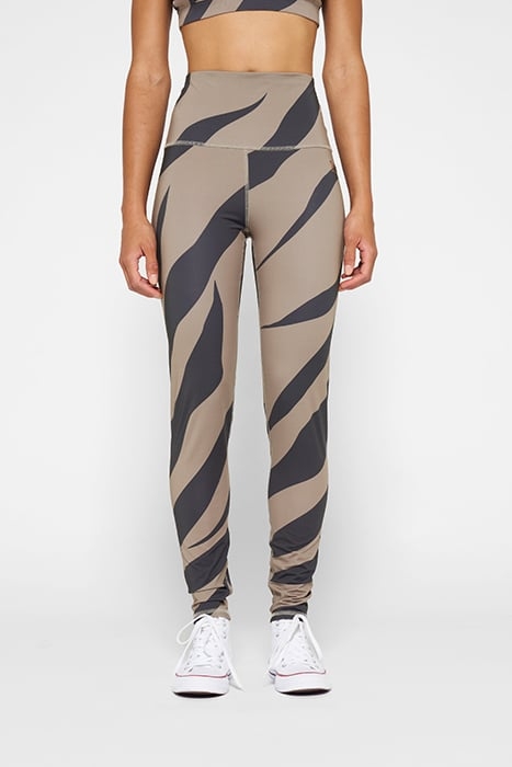 YOGA LEGGINGS ZEBRA WARM TAUPE 1