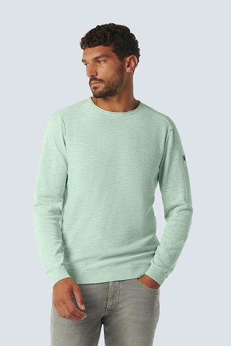 PULLOVER CREWNECK GARMENT DYED + STONE WASHED MINT 1