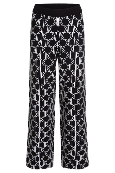 KL MONOGRAM KNIT TROUSER BLACK/WHITE 1