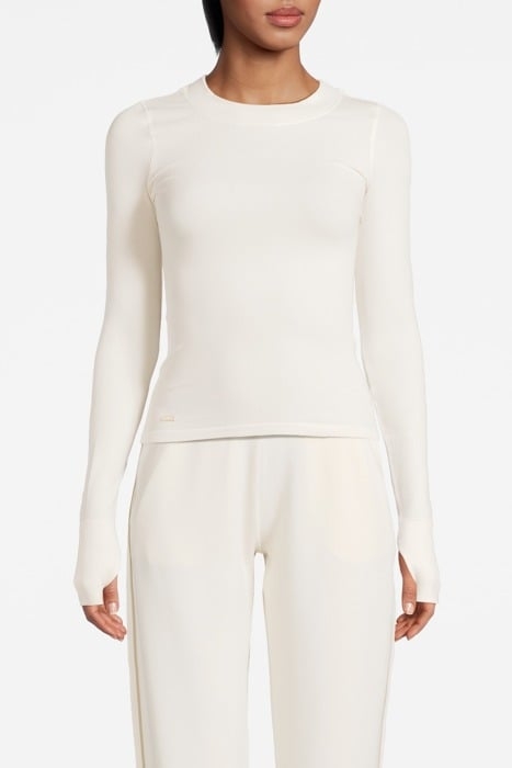 MAIA MICROMODAL SOFT RIB LONGSLEEVE OFF WHITE 1