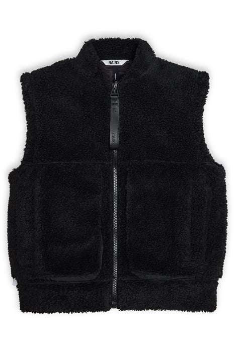 UNISEX KOFU FLEECE BOMBER VEST T1 BLACK 5