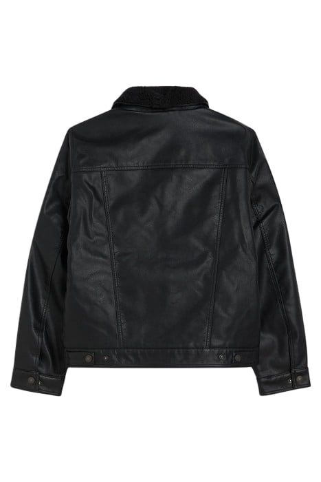LSERELAXFIT LEATHER & BIKER JACKET BLACK 4