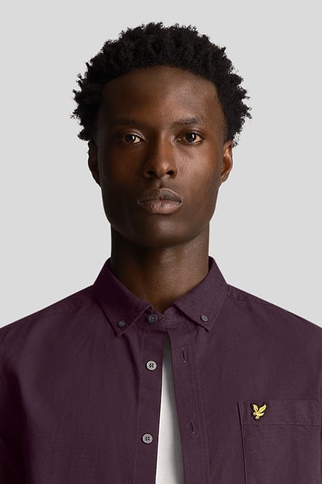 REGULAR FIT LIGHT WEIGHT OXFORD SHIRT GLENSHEE PLUM/JET BLAC 5