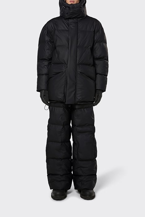 UNISEX BLOCK PUFFER JACKET BLACK 2