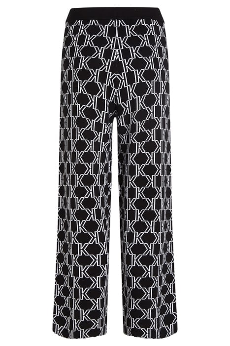 KL MONOGRAM KNIT TROUSER BLACK/WHITE 2