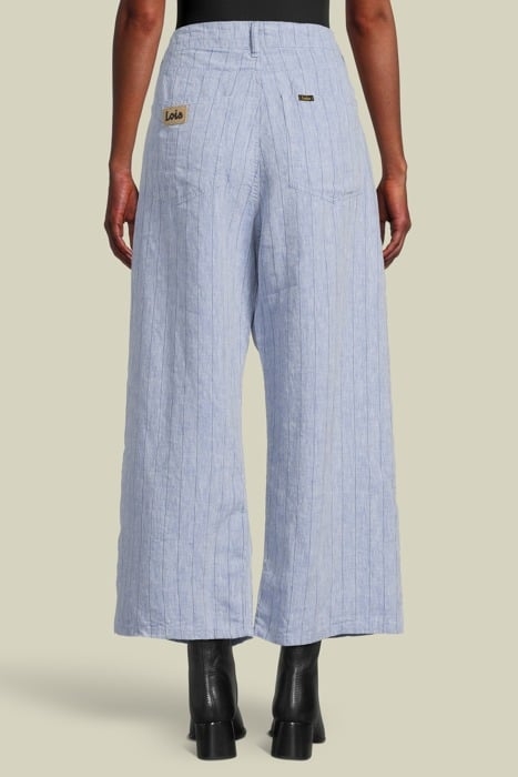 7226 LINEN PINESTRIPE BLUE RINSE PRINTED 2