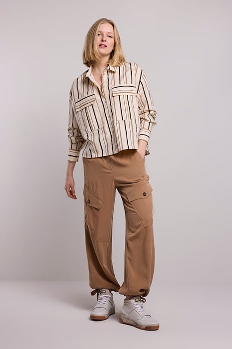 SNEAKER DIRTY LOOK WITH LACES AND 1 STRIP VELCRO IVORY 4