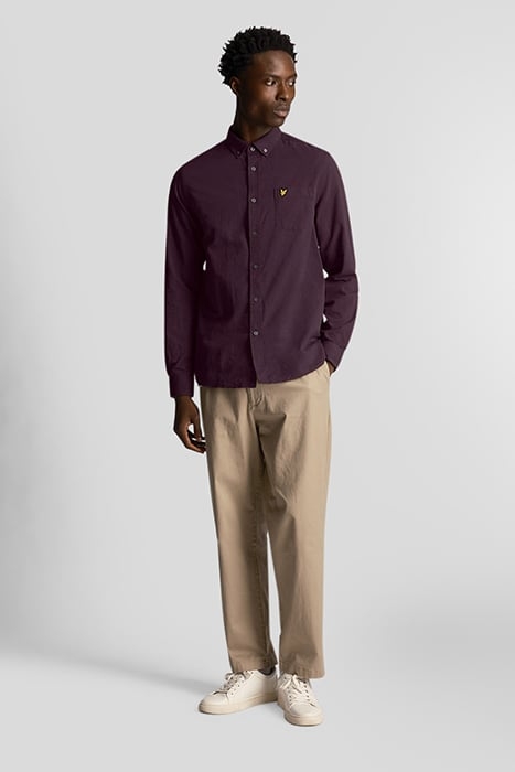 REGULAR FIT LIGHT WEIGHT OXFORD SHIRT GLENSHEE PLUM/JET BLAC 3