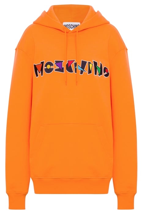 GEOMETRIC LOGO HOODIE ORANGE 3