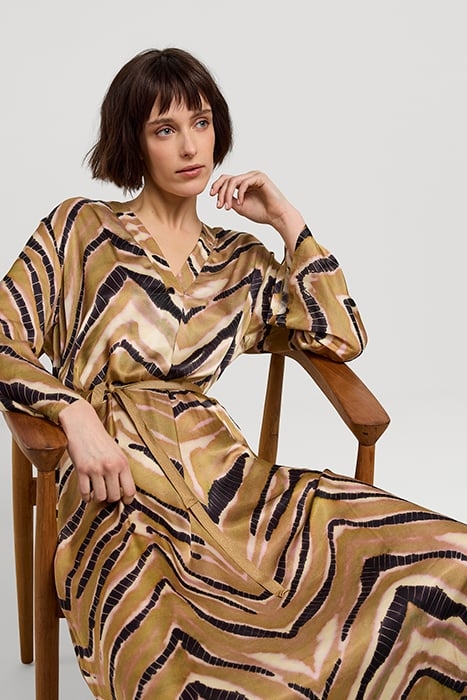 DRESS ZIGZAG GREEN LENTIL 5