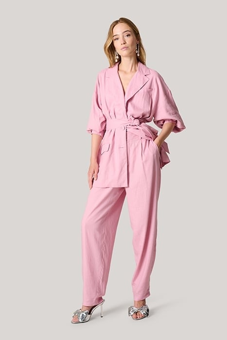 LA-SBLINEN BARREL PANTS PINK 5