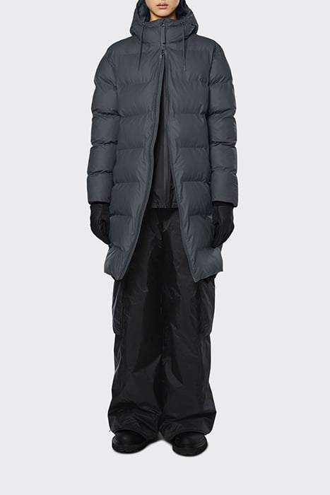 UNISEX LONG PUFFER JACKET SLATE 3
