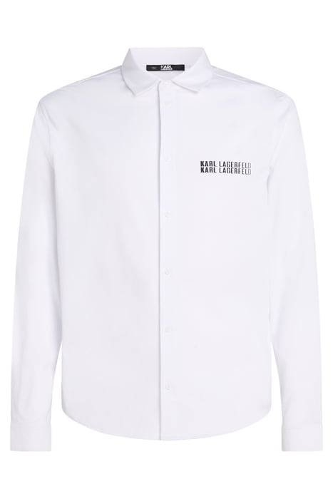 KARL LOGO JERSEY SHIRT WHITE 1