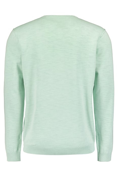 PULLOVER CREWNECK GARMENT DYED + STONE WASHED MINT 5