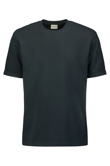 T-SHIRT CREWNECK SOLID JACQUARD DARK STEEL 1