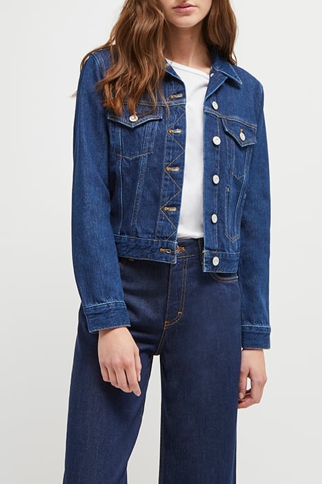 MACEE MICRO WSTRN DENIM LS JKT BLUE 1