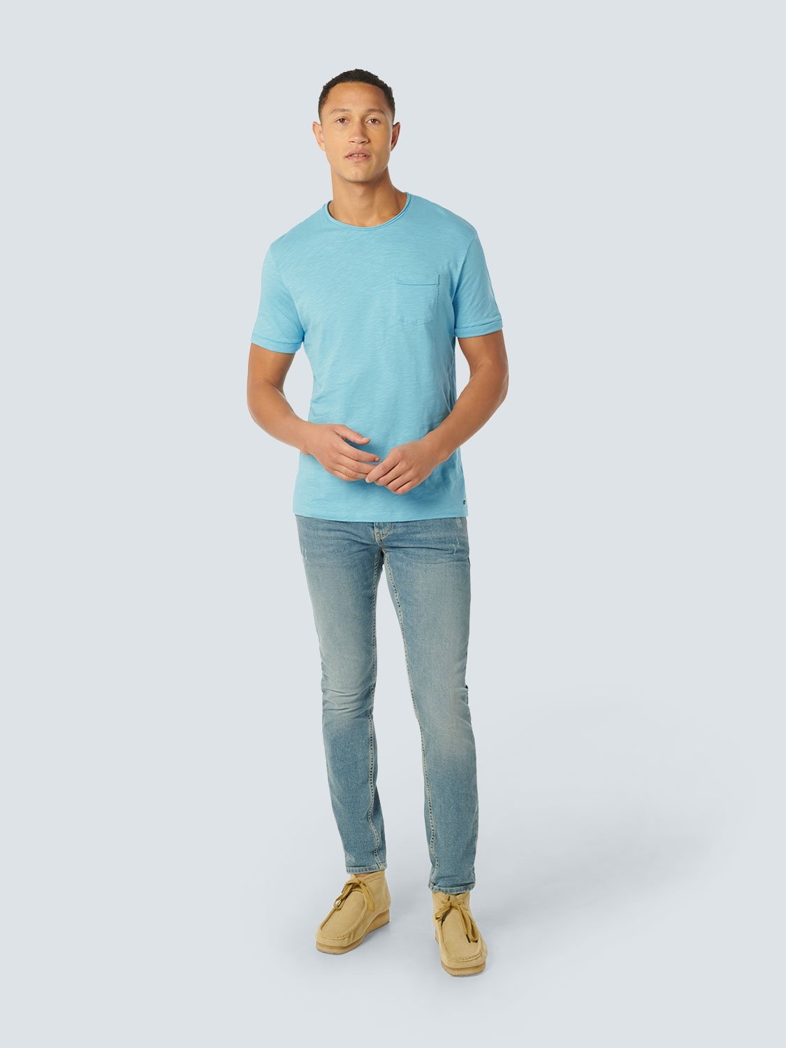 T-SHIRT CREWNECK SLUB AQUA 3