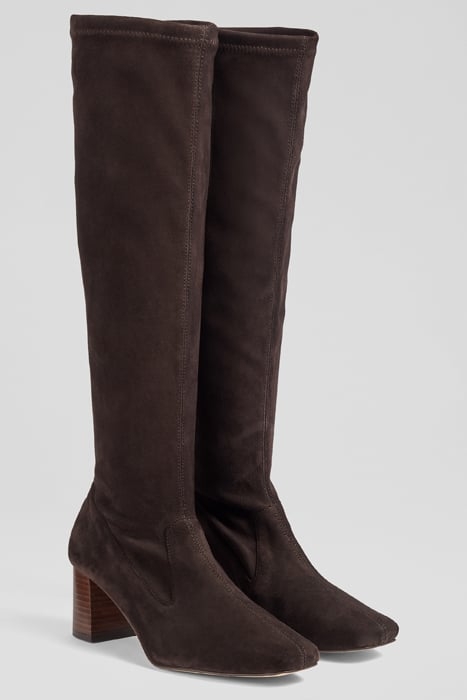 DAVINA STRETCH BOOTS CHOCOLATE 2