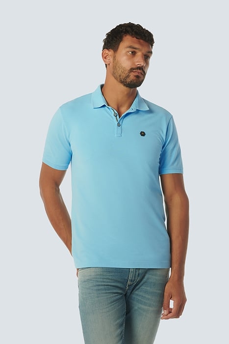 POLO PIQUE GARMENT DYED AQUA 1