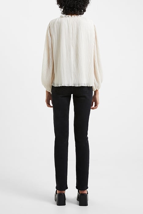 CALLIE LUREX PLEATED TOP BROWN 2