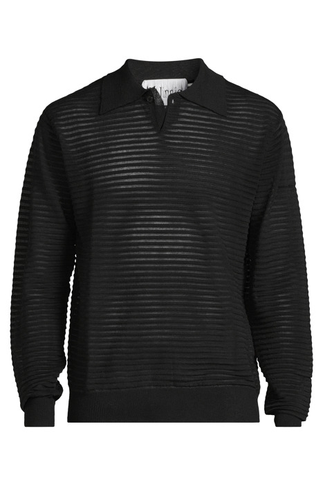 WINNIE NEW YORK – WOVEN SILK POLO BLACK 3