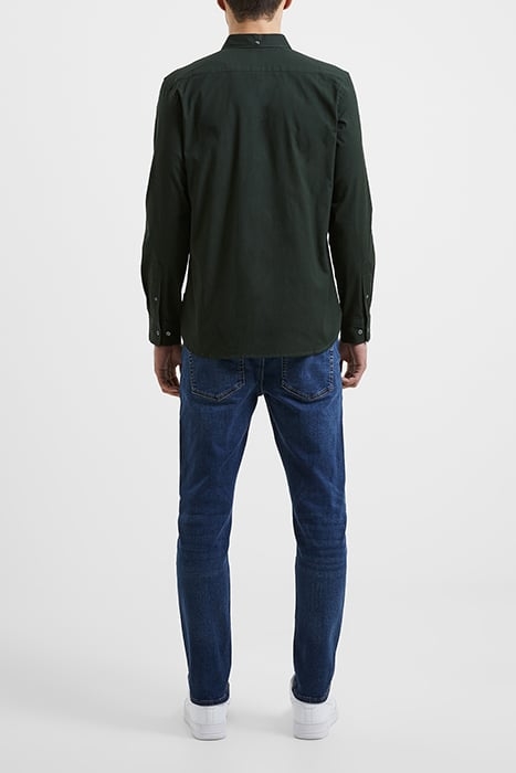 OXFORD LONG SLEEVE SHIRT DARK GREEN SOLID 3