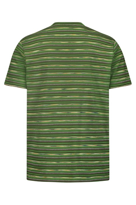 T-SHIRT CREWNECK MULTI COLOURED STRIPES GREEN 5