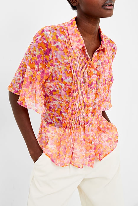 CASS HALLIE CRINKLE PINTUCK SH PERSIMMON 1