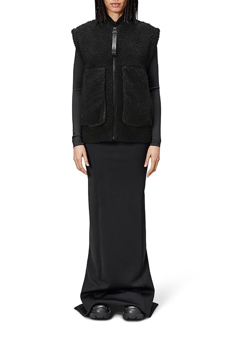 UNISEX KOFU FLEECE BOMBER VEST T1 BLACK 1