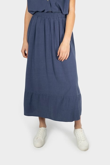 SKIRT WOVEN LONG BLUE INDIGO 1