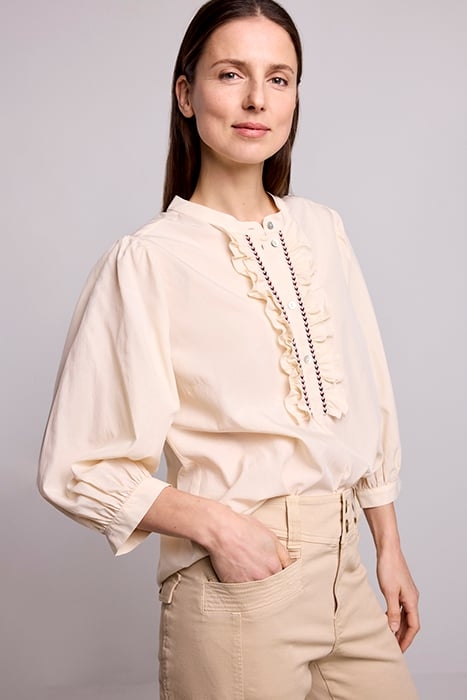 TOP RUFFLES LYOCELL COTTON IVORY 4