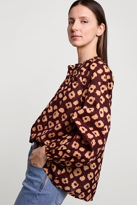 BLOUSE FLOWER MIX RED GRAPE 5