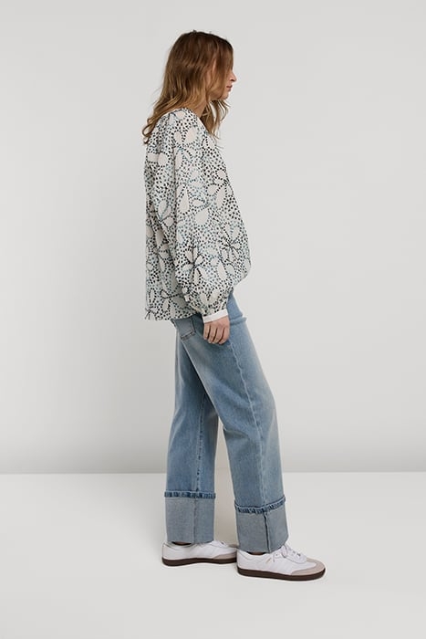 TOP CROSS STITCH HAND EMBROIDERY IVORY 3