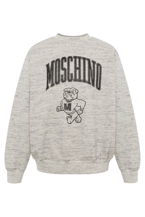 MOSCHINO VARSITY COTTON SWEATSHIRT GREY 3