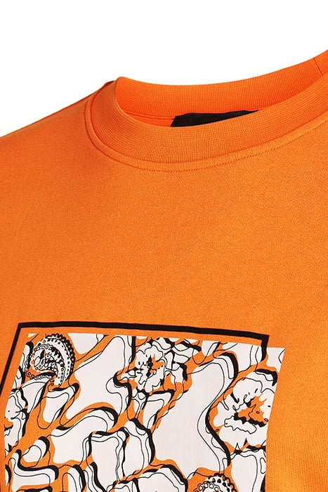 FLORAL PRINT SWEAT ORANGE 3