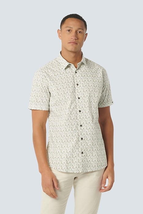 SHIRT SHORT SLEEVE STRETCH ALLOVER PRINTED GREEN 1