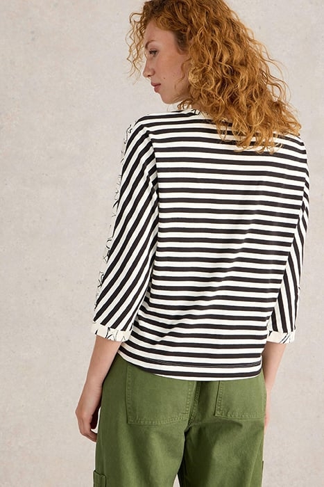 DEMI DOLMAN TOP WHITE PRINT 2