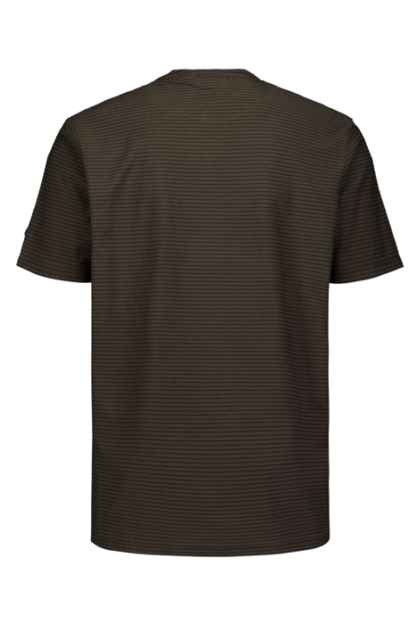 T-SHIRT CREWNECK GARMENT DYED STRIPES GREEN 2