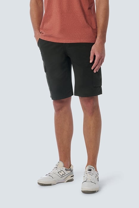 SHORT CARGO GARMENT DYED + STONE WASHED STRETCH MOTORBLACK 1