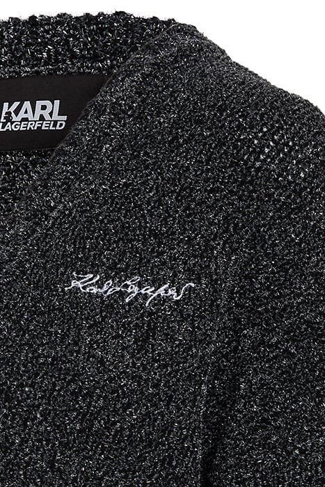 SPARKLE YARN CARDIGAN CHARCOAL 3