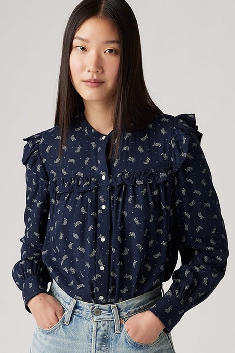 GIANNA BUTTON-DOWN SHIRT NAVY 4