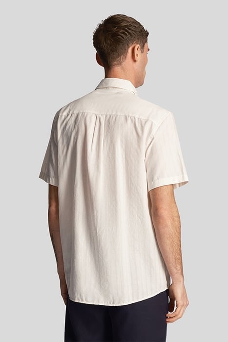 TEXTURED STRIPE SHORT SLEEVE SHIRT CHALK 2