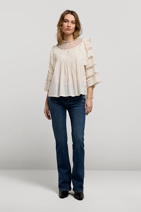 TOP COTTON VOILE WITH LACE IVORY 3