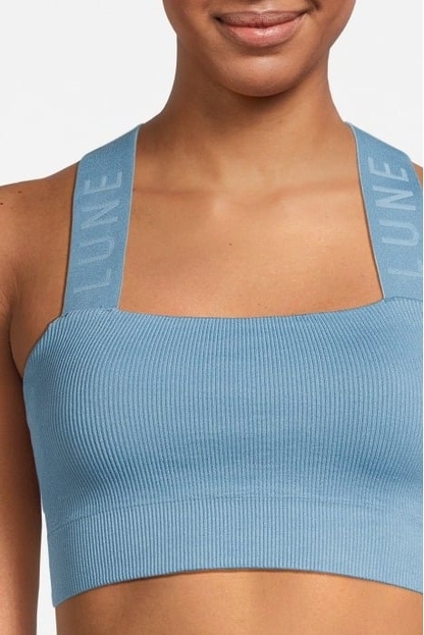 LUNA SCULPT LIGHT SUPPORT BANDEAU RIB BRA SPRING LAKE BLUE 4