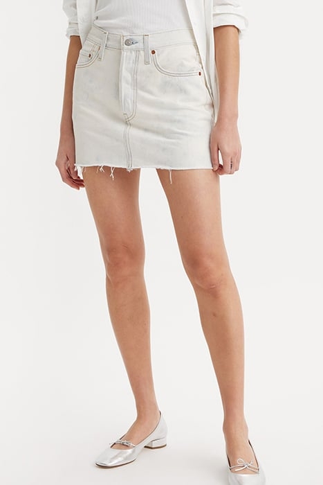 ICON DENIM SKIRT WHITE 1