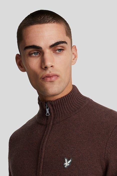 LAMBSWOOL QUARTER ZIP JUMPER RUBBER RED 5